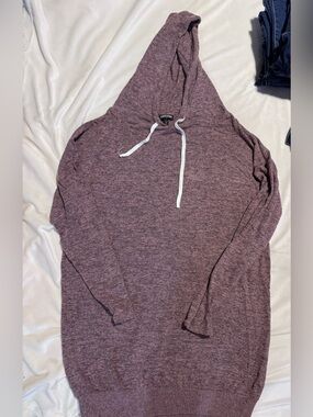 Express Women's Plum Heather Crewneck Hoodie Sweater